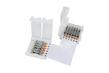  Переходник 6 контактов для светодиодной ленты RGB-LED-5M-CW-WW-STRIP Г-образный 