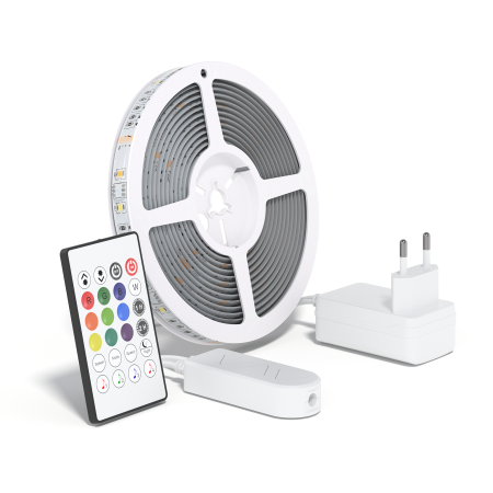 Умная адресная светодиодная лента RGB IC с Яндекс Алисой, Марусей, Google Home, Wi-Fi, Smart LED Lightstrip IP54 24W 5 метров